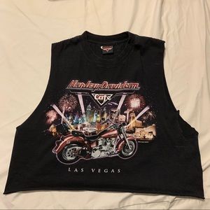 Cropped Harley muscle tank